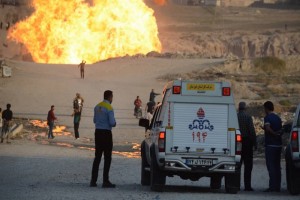 ترمیم خط لوله انتقال گاز در باغملک